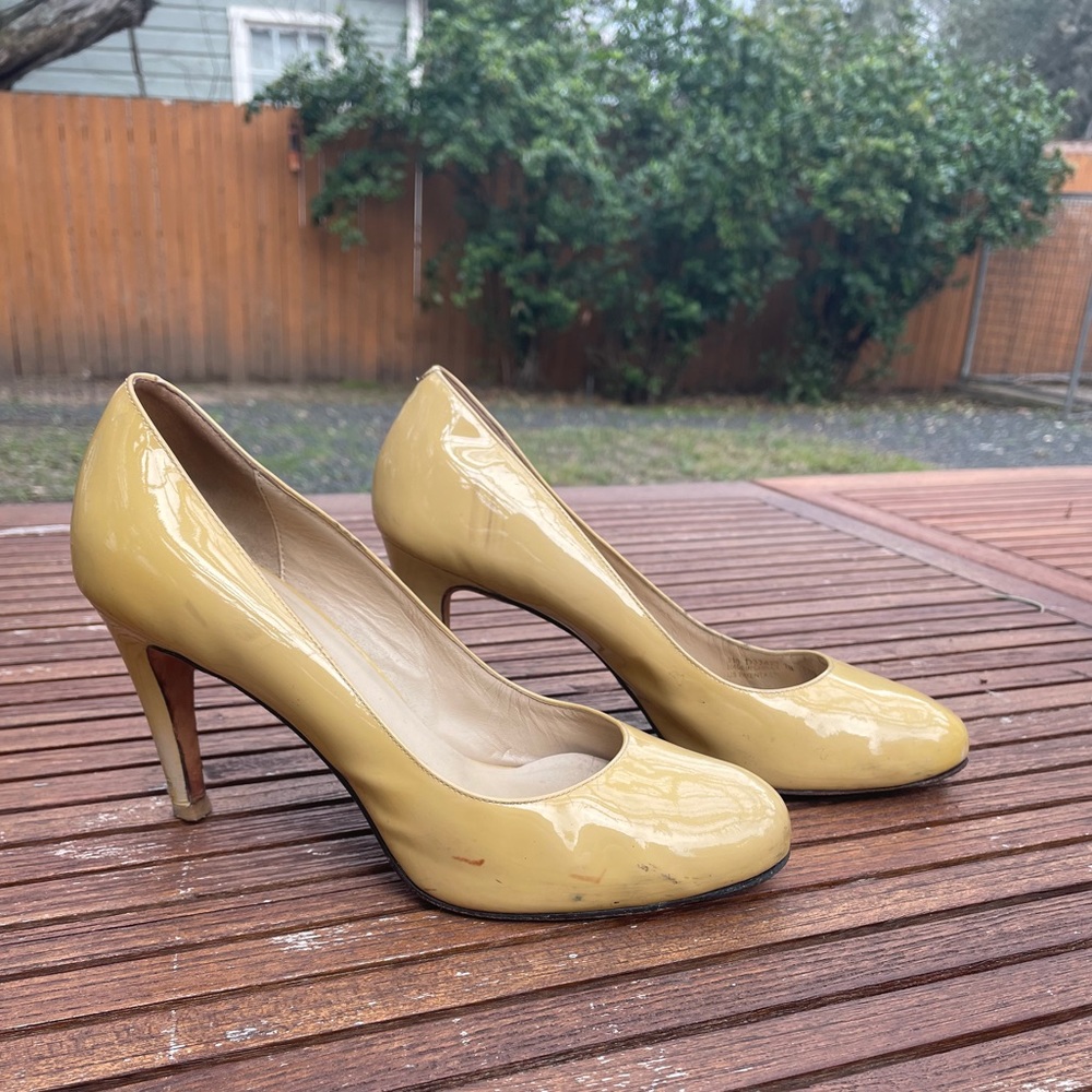 Cole Han Nude Patent Pumps
